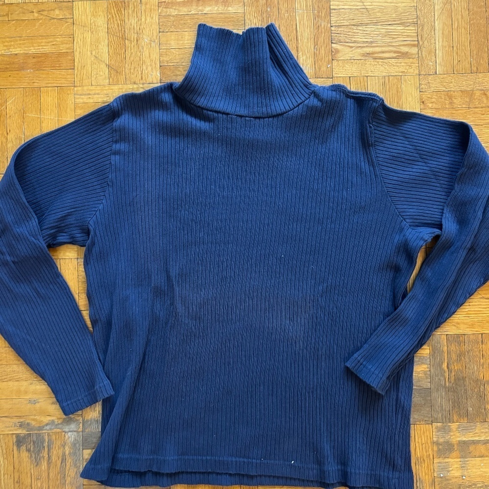 vintage long sleeve ribbed  dusty navy 90s gap top +accepting offers